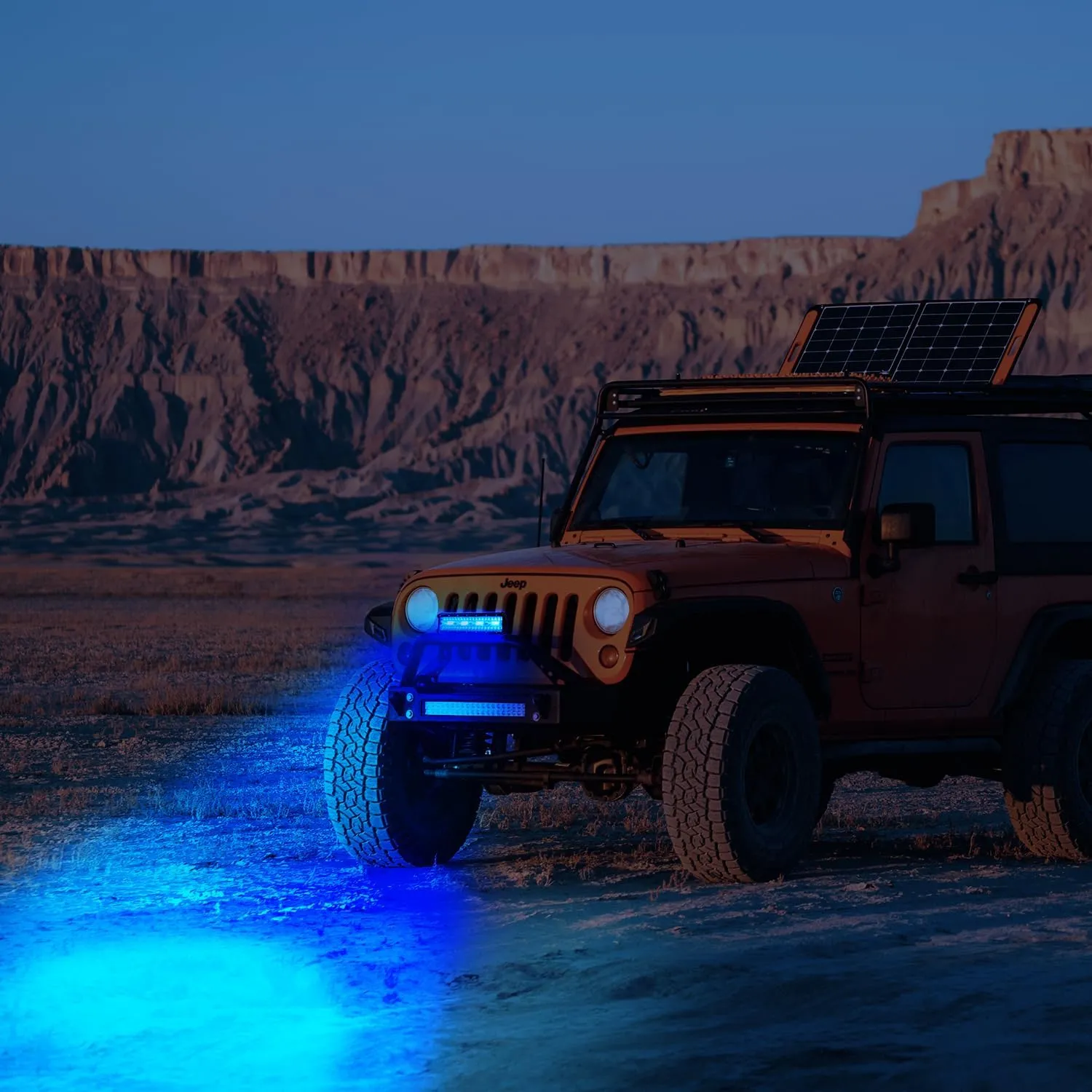 12 Inch 240W 30000LM Blue Triple Row Spot/Flood Led Light Bar