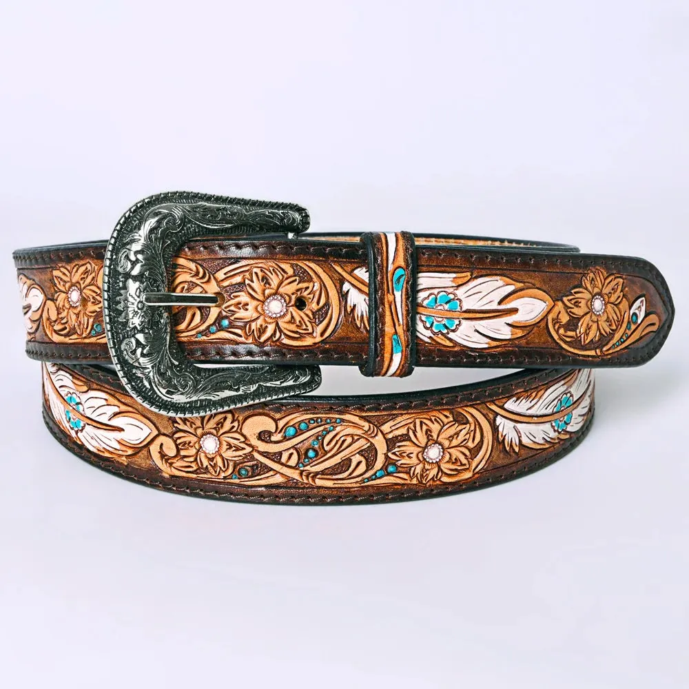Adelaide Hand Tooled Leather Belt