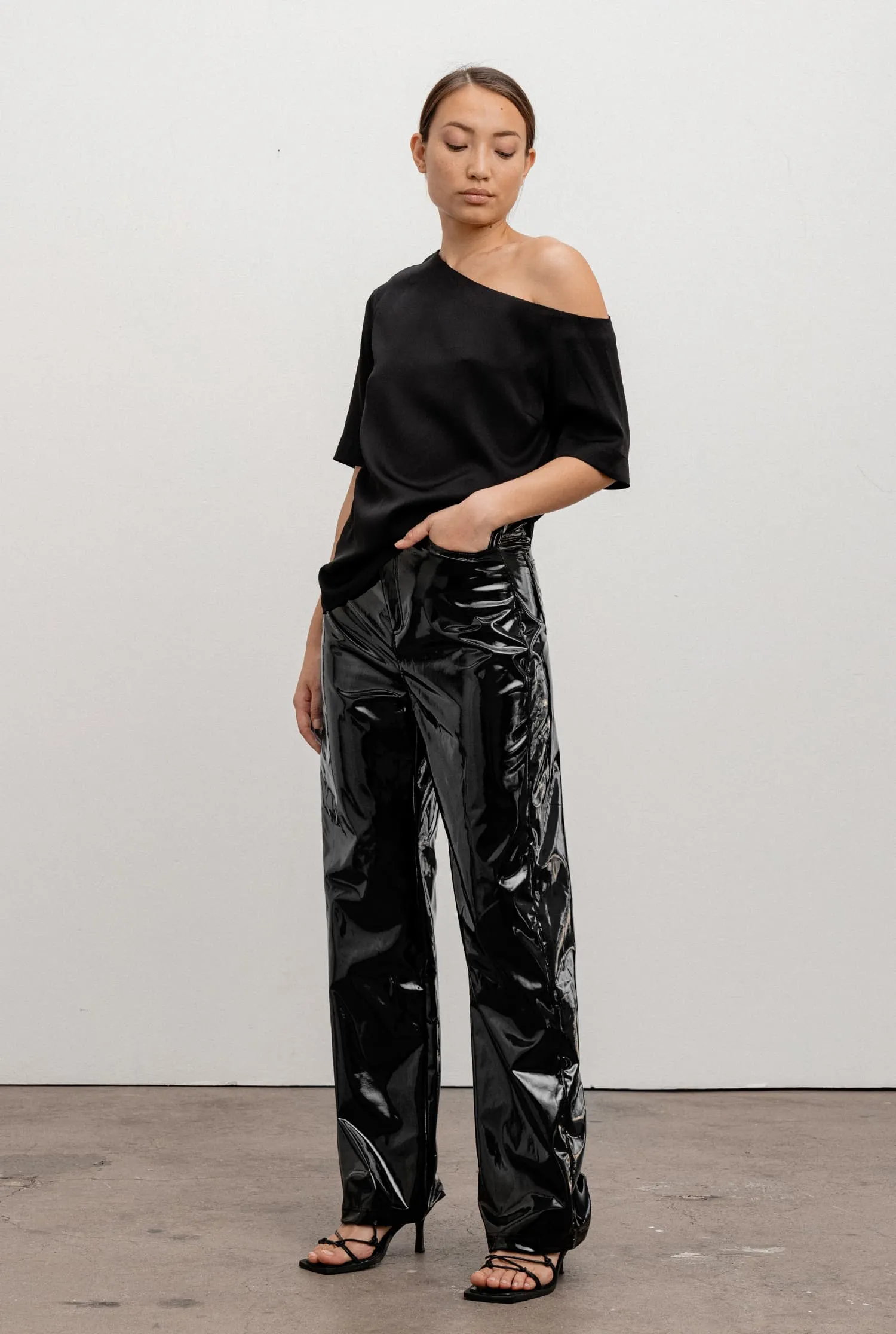 Aine latex trousers black