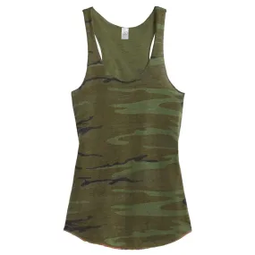 Alternative Women's Camo Meegs Eco-Jersey Racer Tank