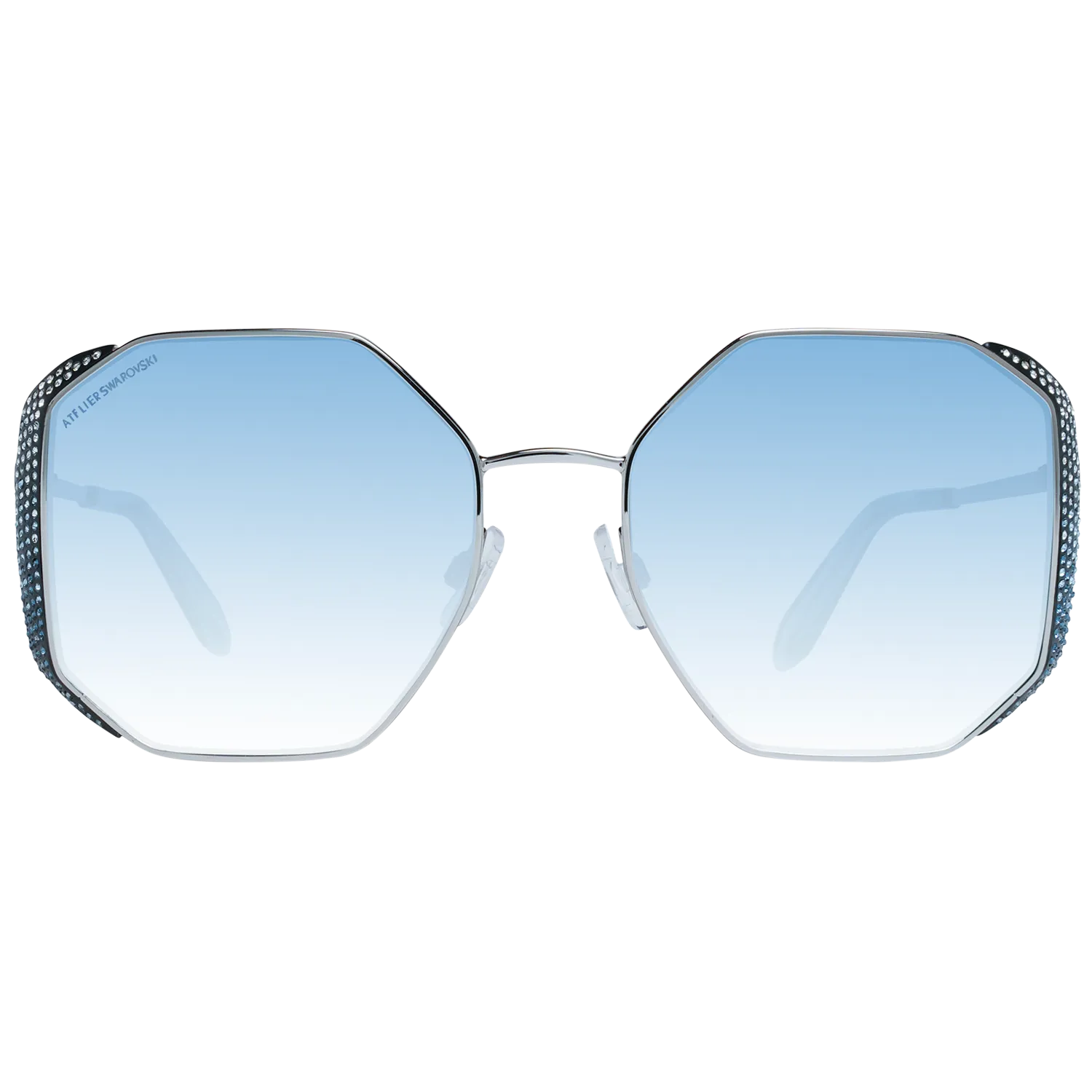 Atelier Swarovski Elegant Silver Trapezium Sunglasses