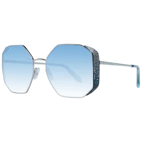 Atelier Swarovski Elegant Silver Trapezium Sunglasses