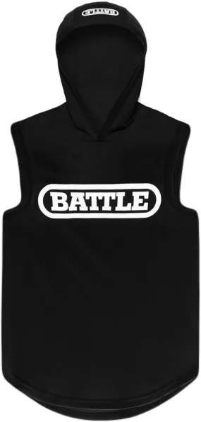 Battle Sports Sleeveless Light Action Workout Hoodie - Raglan Cut Sleeveless Hoodie for Adults