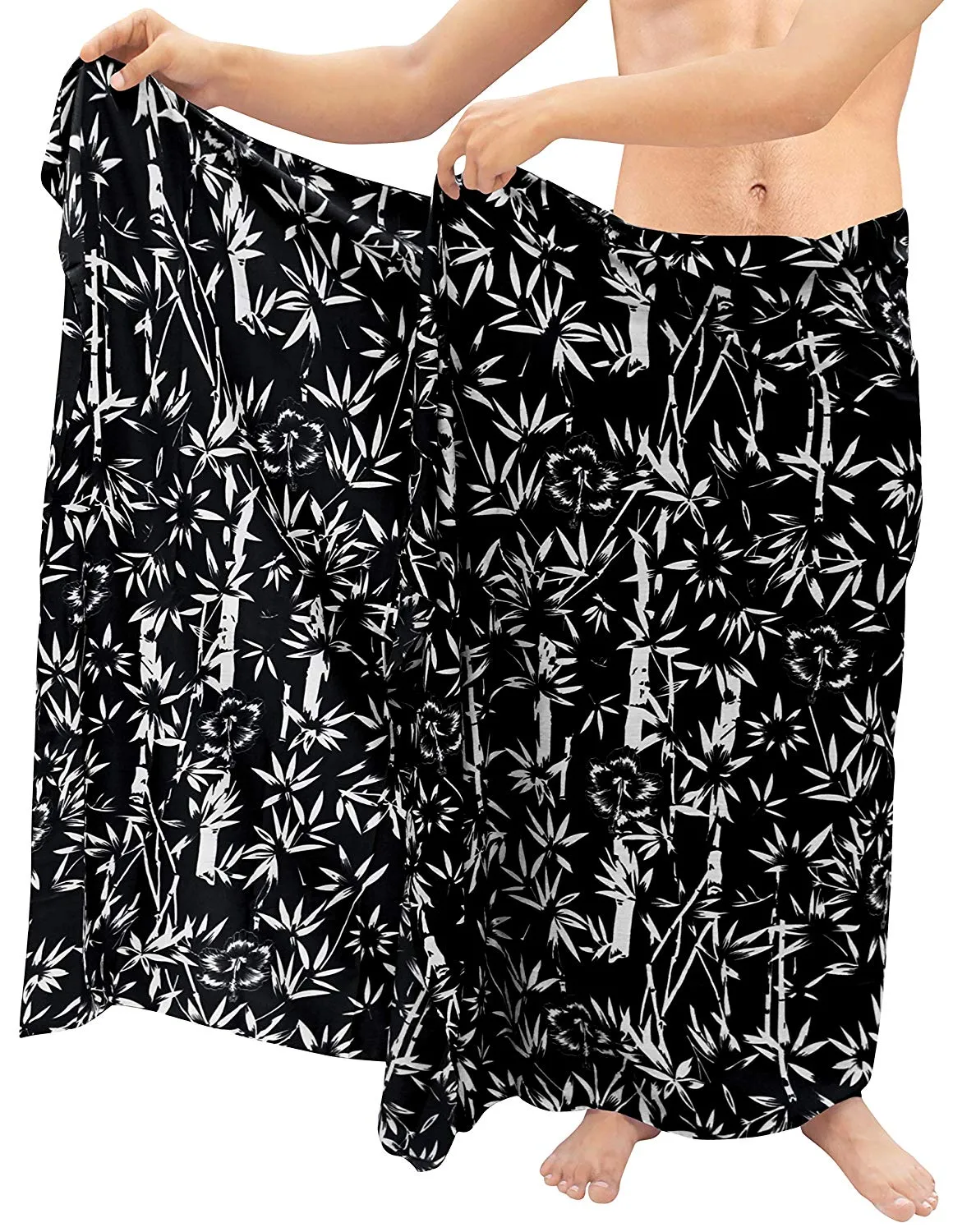 Beach Wear Mens Sarong Pareo Wrap Cover ups Bathing Suit Bamboo Towel Swimwear