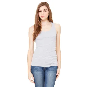 Bella   Canvas Women's Athletic Heather 2x1 Rib Racerback Longer Length Tank