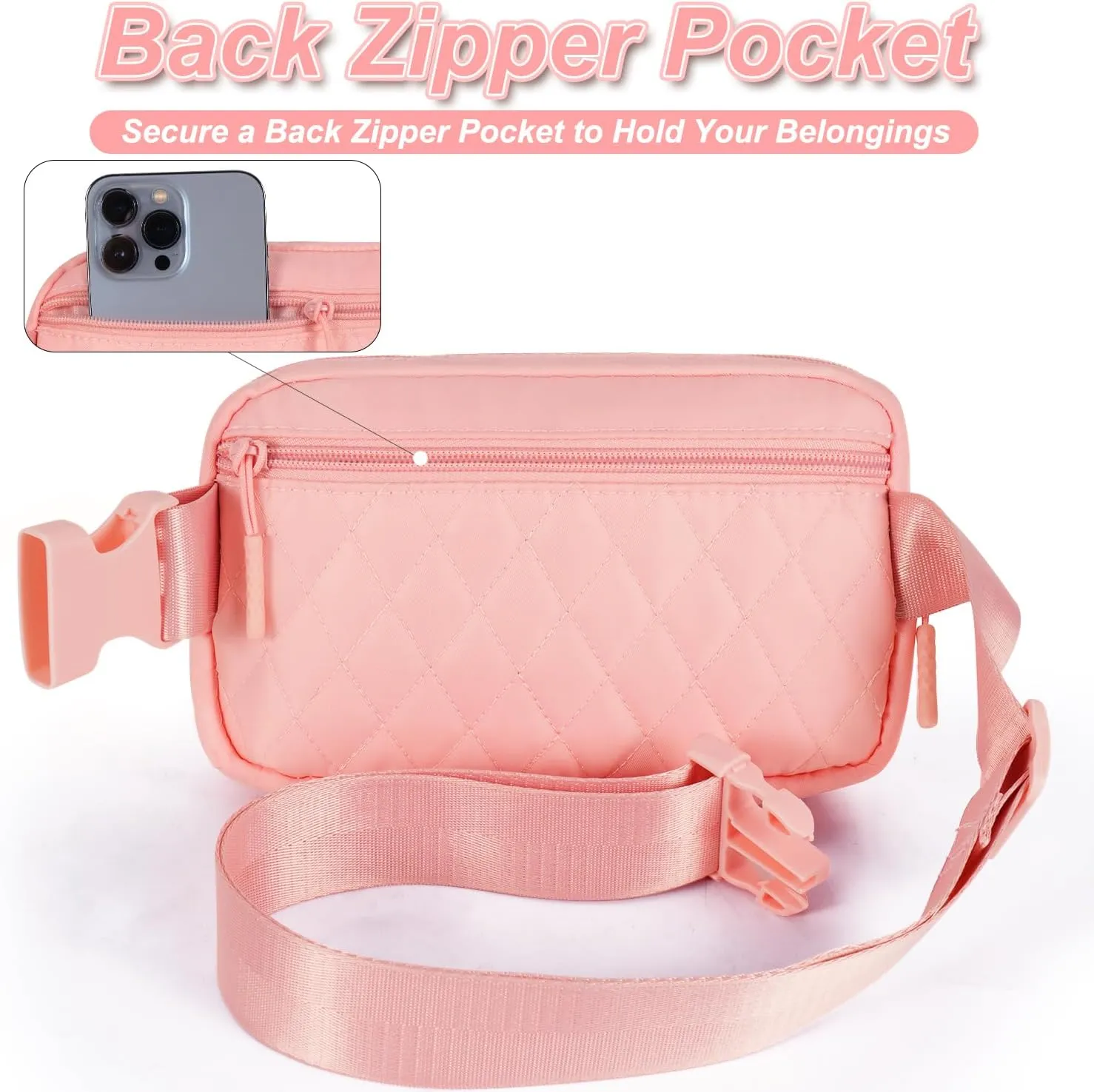 Birthday Party Gift Bags for Girls Teens,Crossbody Bag Belt Bags Cute Purse Fanny Pack Trendy Stuff - P,Peach