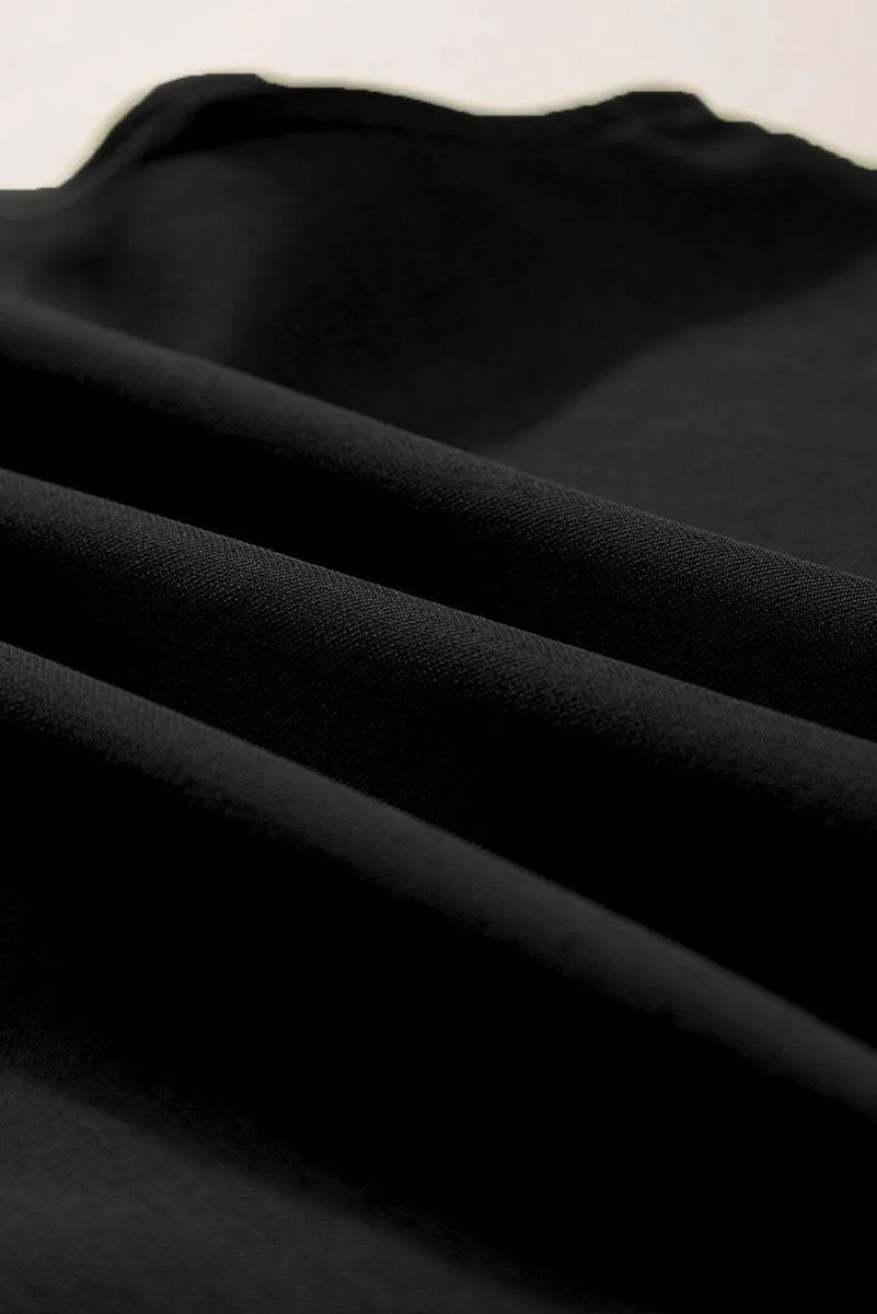 Black Ricrac Casual Shorts Set
