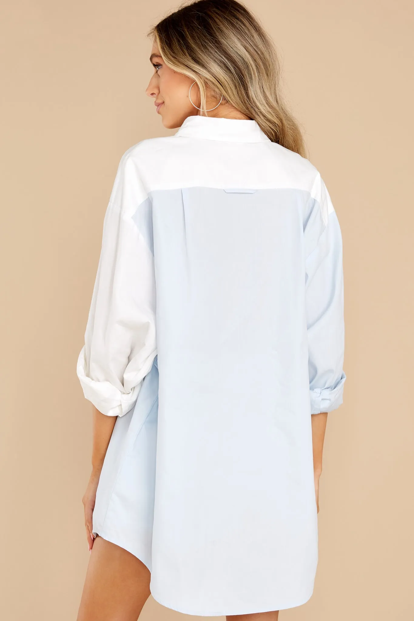 Bottom Line Is Light Blue Multi Top