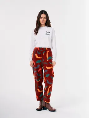 Brushstrokes printed cocoon pants