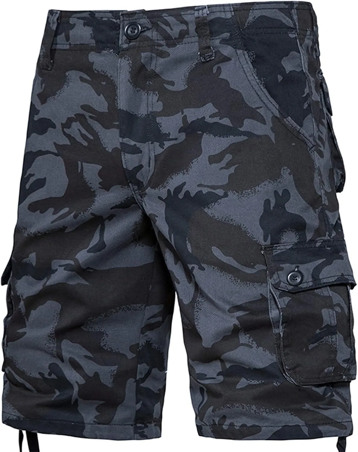 Camo Shorts Men Cargo Pants Summer Casual Camouflage Print Shorts with 6 Pockets Relaxed Fit Casual Bermuda Shorts