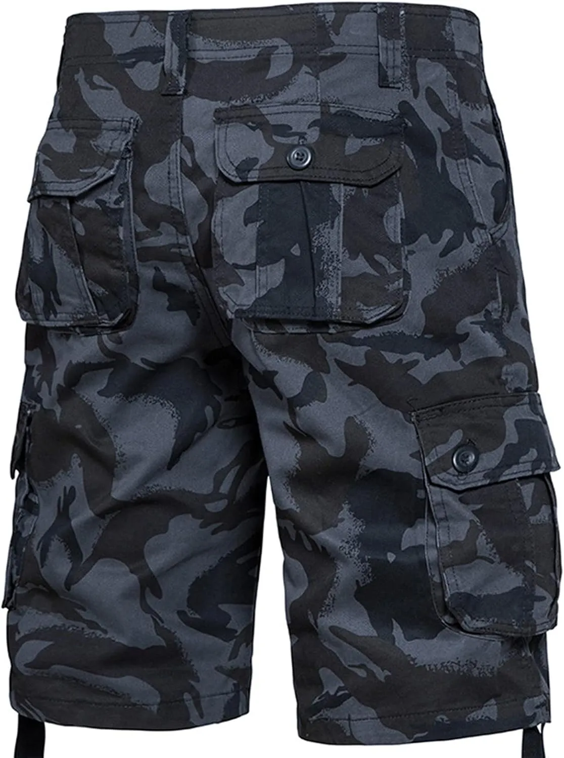 Camo Shorts Men Cargo Pants Summer Casual Camouflage Print Shorts with 6 Pockets Relaxed Fit Casual Bermuda Shorts