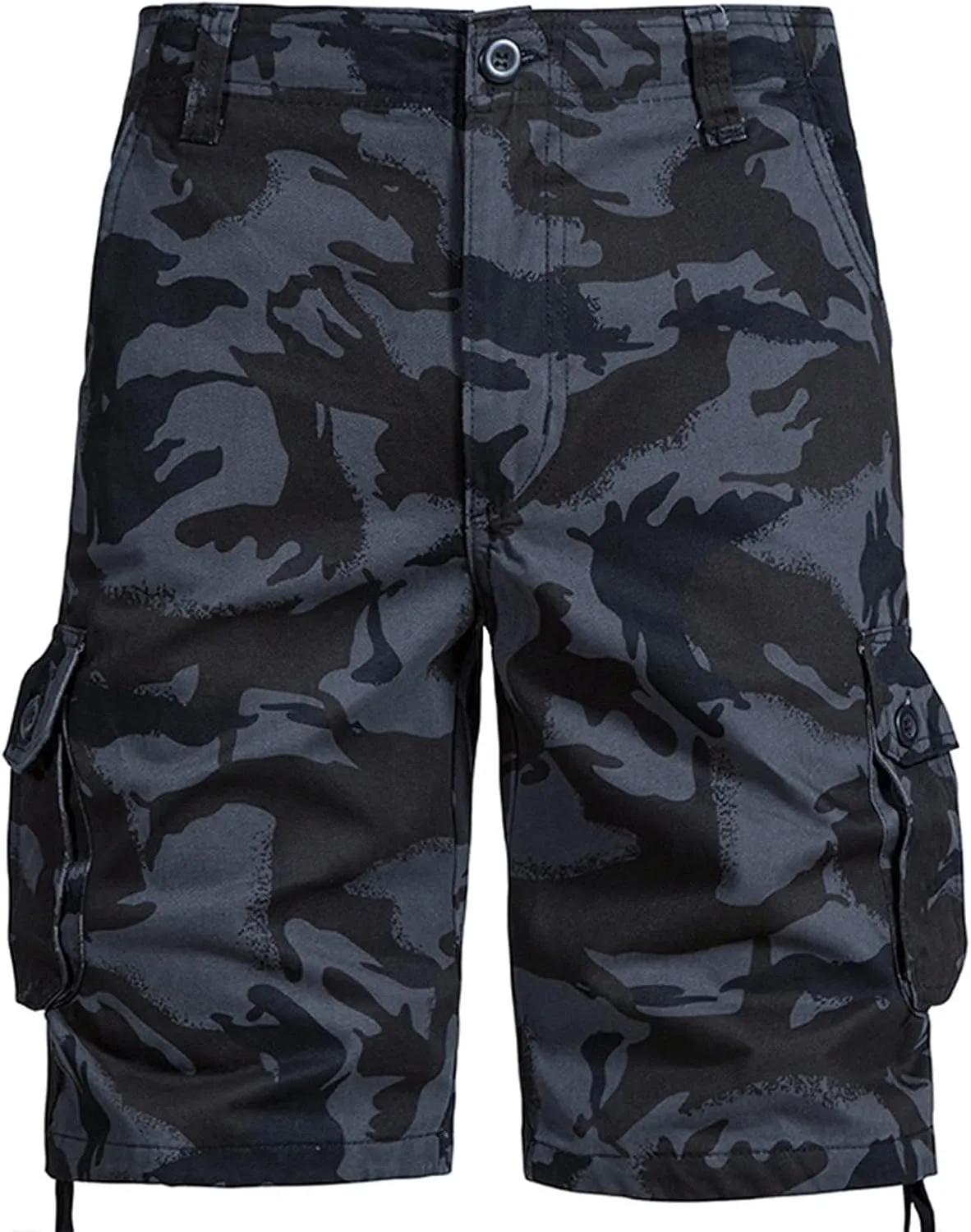 Camo Shorts Men Cargo Pants Summer Casual Camouflage Print Shorts with 6 Pockets Relaxed Fit Casual Bermuda Shorts
