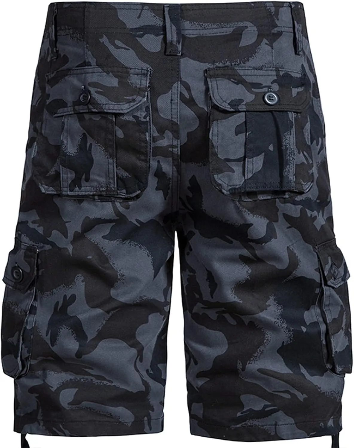 Camo Shorts Men Cargo Pants Summer Casual Camouflage Print Shorts with 6 Pockets Relaxed Fit Casual Bermuda Shorts