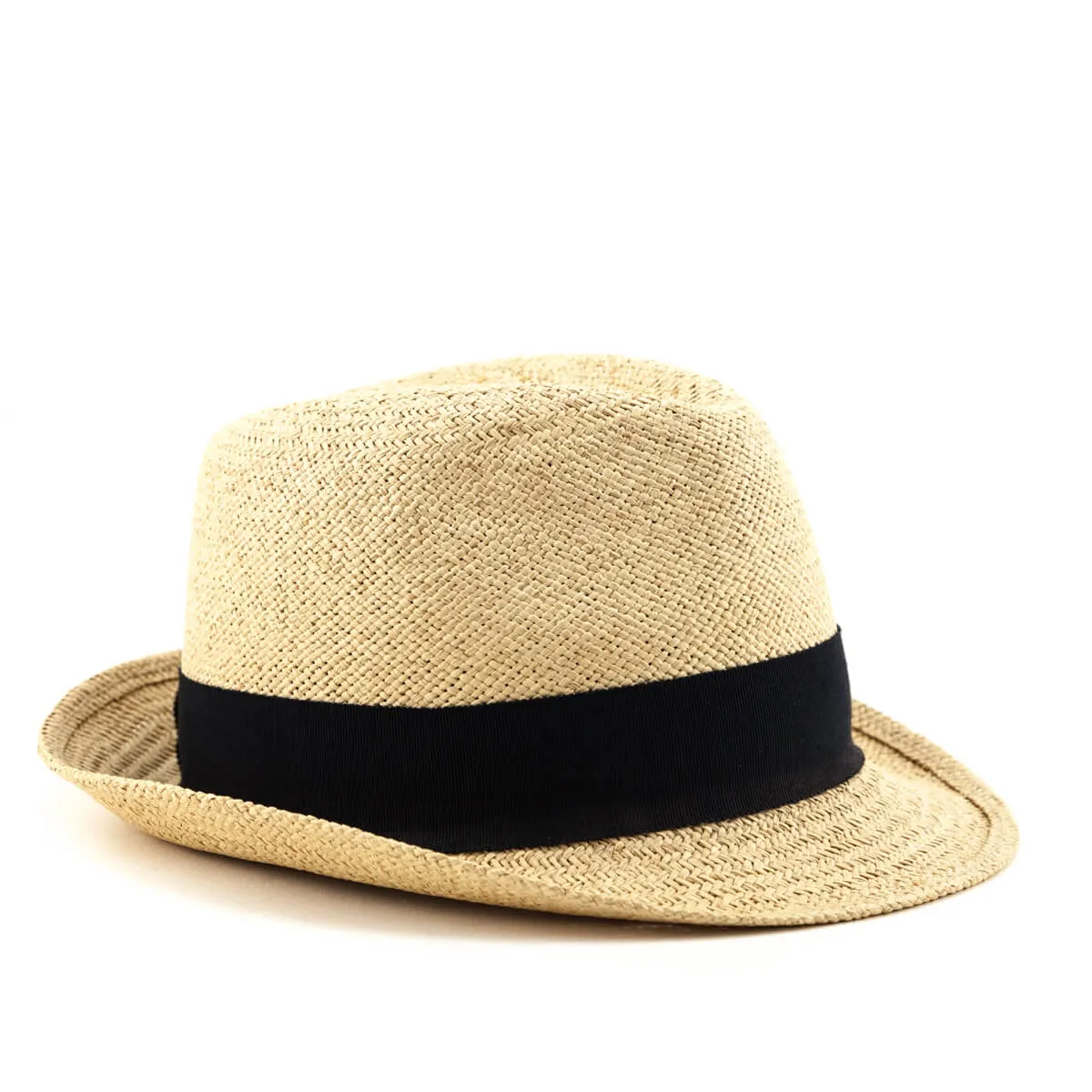 Chanel Beige Straw Fedora Hat Size M