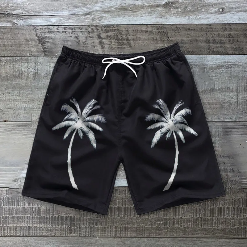 Coconut print casual swimming shorts