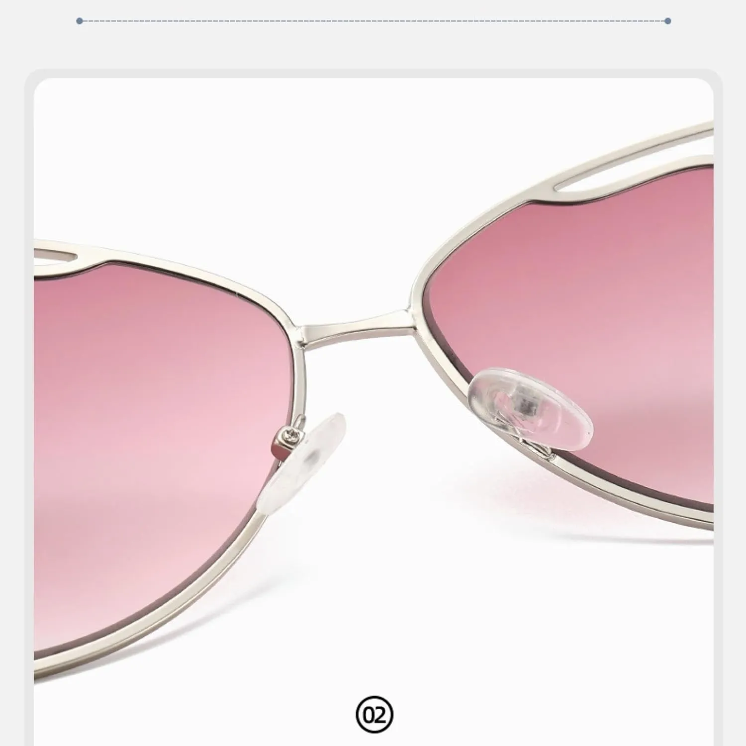 Cool Metal Hollow-out Cat-eye Sunnies. Alloy-made, with Gradient Lenses for Sun Protection and Style.