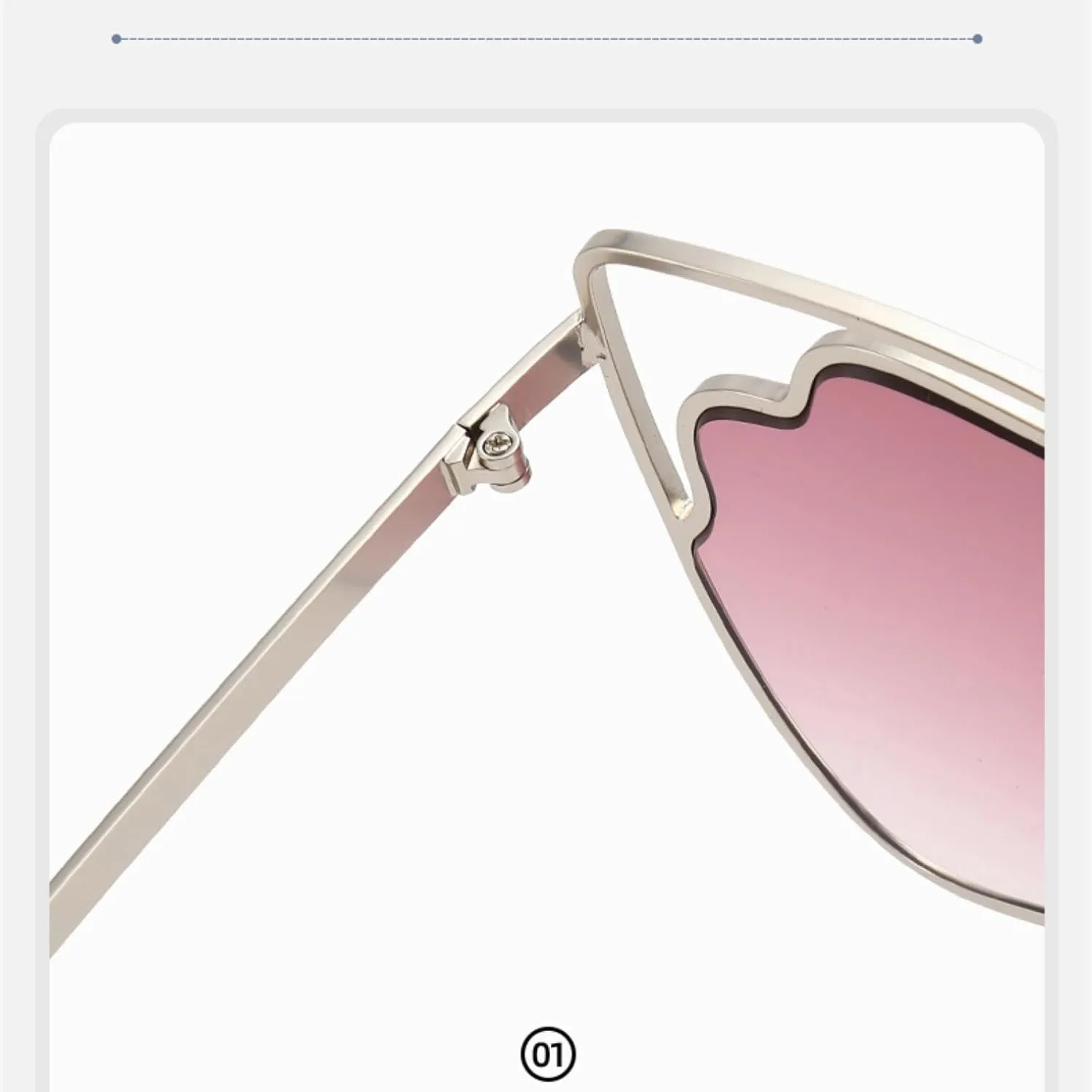 Cool Metal Hollow-out Cat-eye Sunnies. Alloy-made, with Gradient Lenses for Sun Protection and Style.