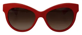 Dolce & Gabbana Elegant Red Mosaico Cat-Eye Sunglasses