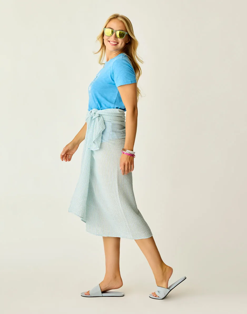 Dylan Gauze Sarong: Lagoon Stripe