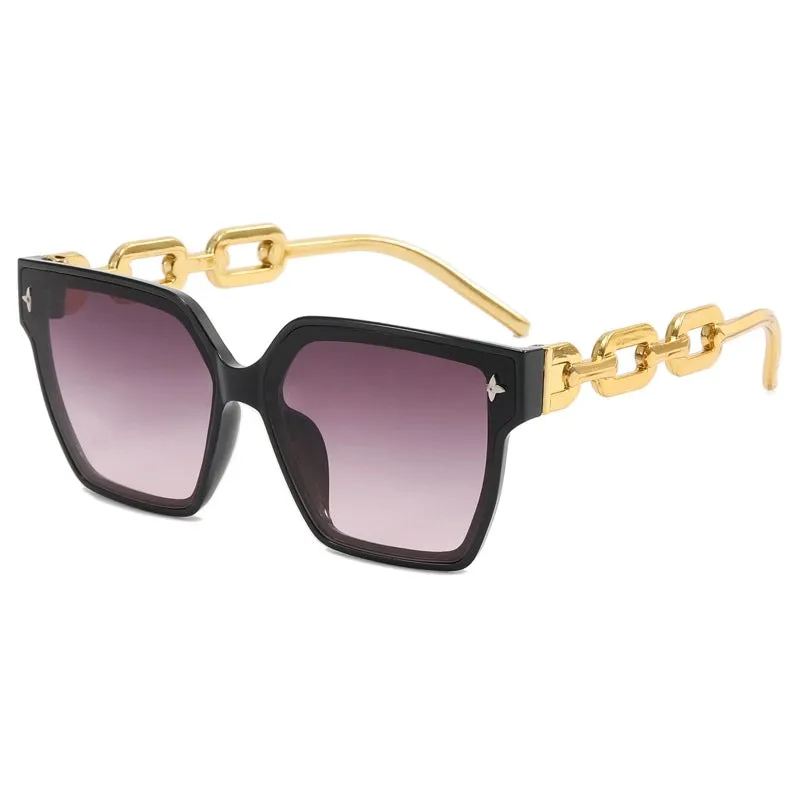 Elegant Geometric Ac Square Full Frame Women's Sunglasses