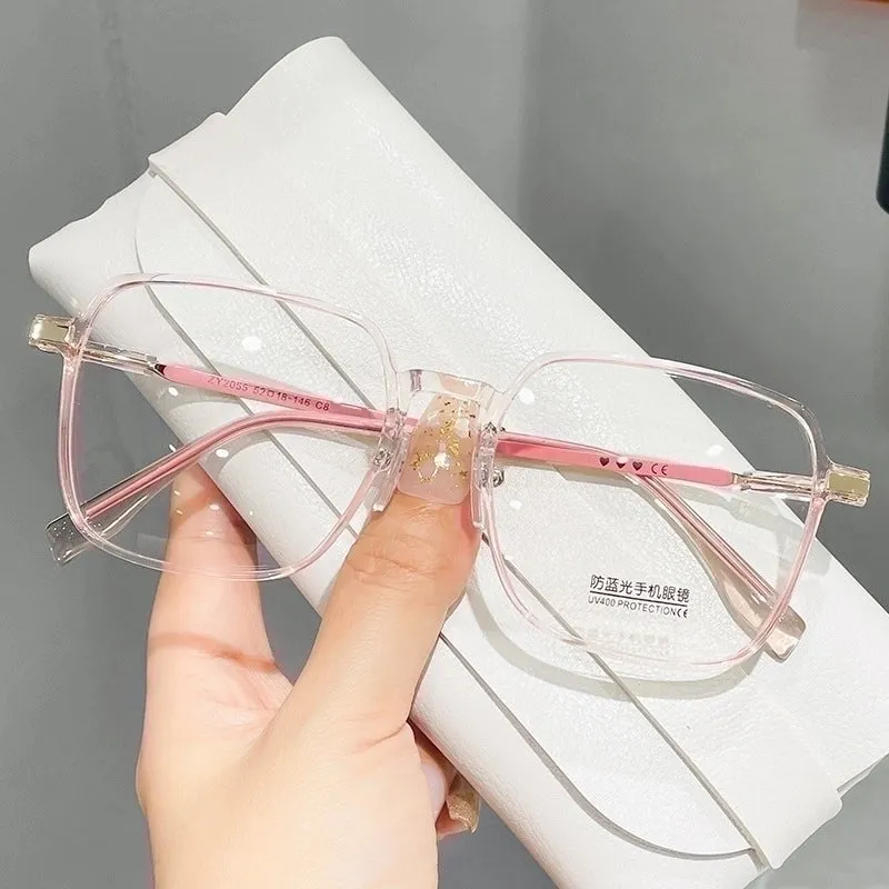 Elegant Simple Style Solid Color Resin Square Full Frame Optical Glasses