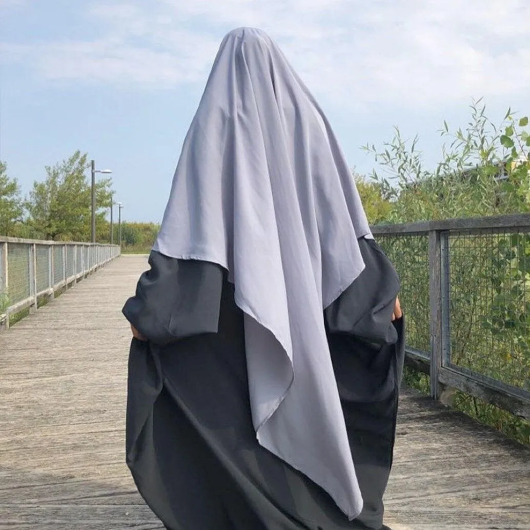 Ethnic Plain Long Khimar Muslim Veil | Hijab Abaya Prayer Jilbab for Ramadan & Eid | Islamic Headscarf Women