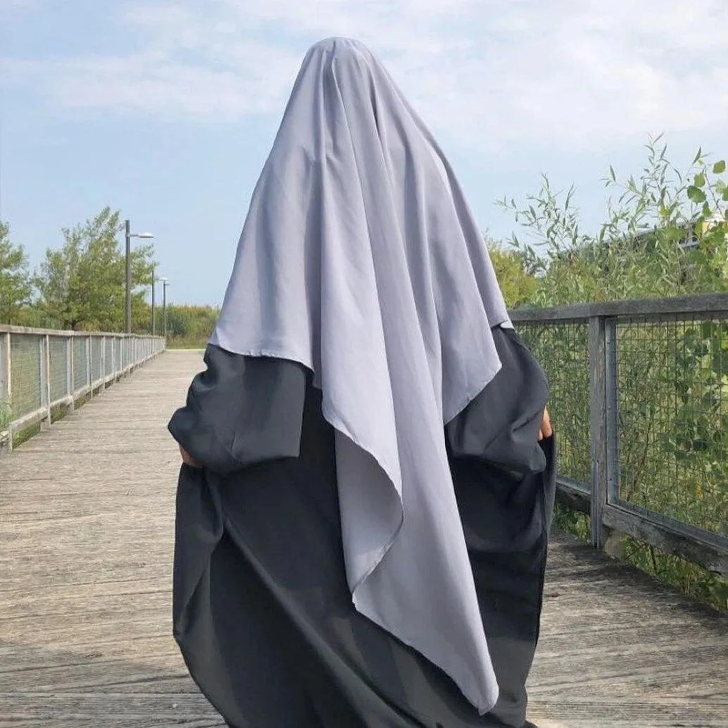 Ethnic Plain Long Khimar Muslim Veil | Hijab Abaya Prayer Jilbab for Ramadan & Eid | Islamic Headscarf Women