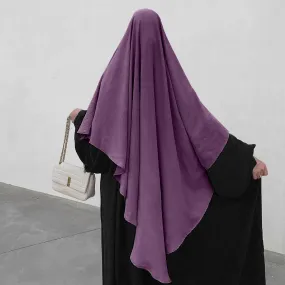 Ethnic Plain Long Khimar Muslim Veil | Hijab Abaya Prayer Jilbab for Ramadan & Eid | Islamic Headscarf Women