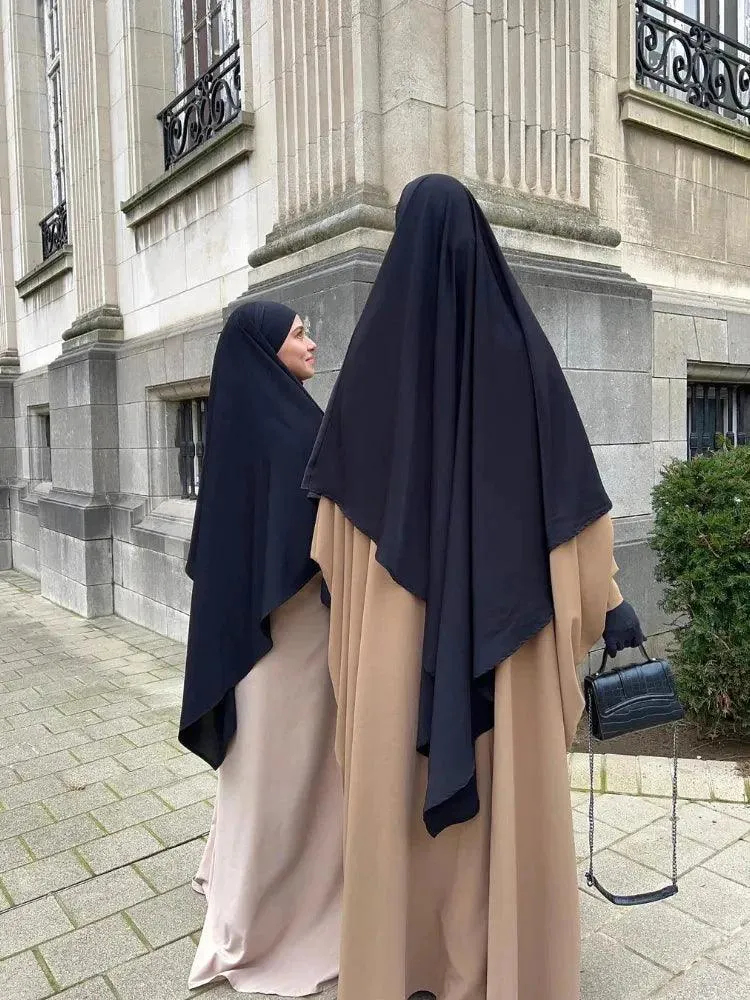 Ethnic Plain Long Khimar Muslim Veil | Hijab Abaya Prayer Jilbab for Ramadan & Eid | Islamic Headscarf Women