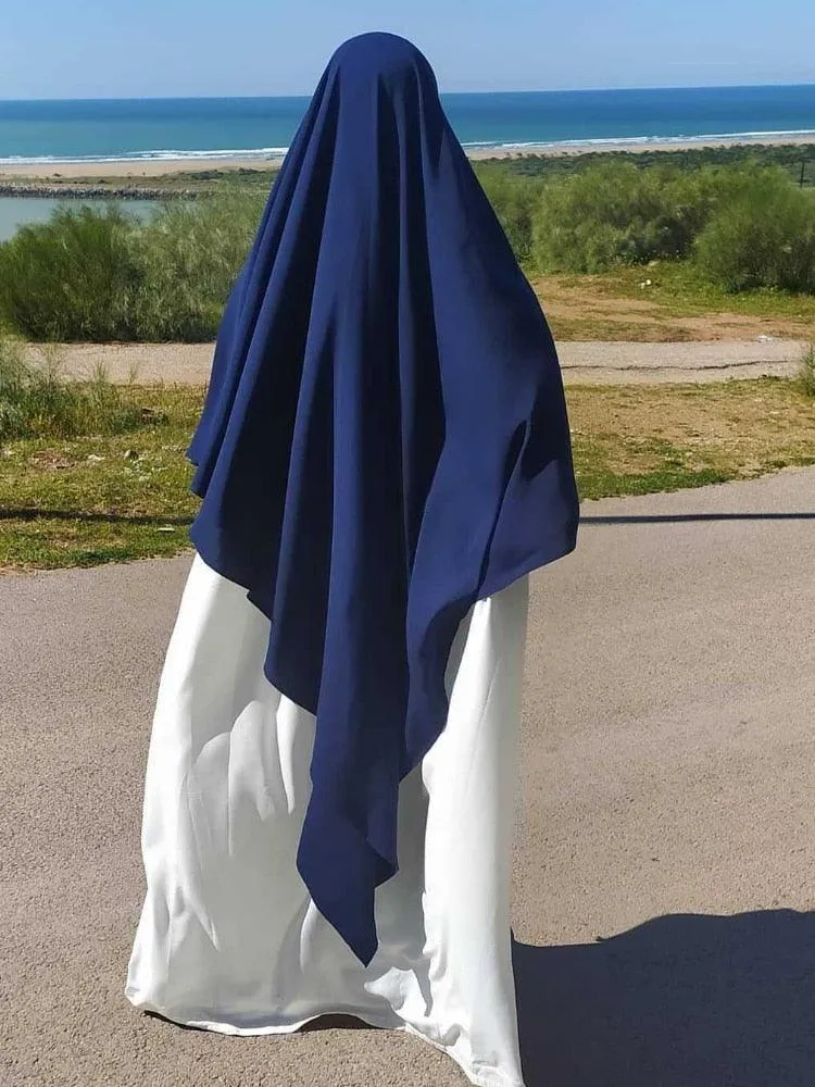 Ethnic Plain Long Khimar Muslim Veil | Hijab Abaya Prayer Jilbab for Ramadan & Eid | Islamic Headscarf Women