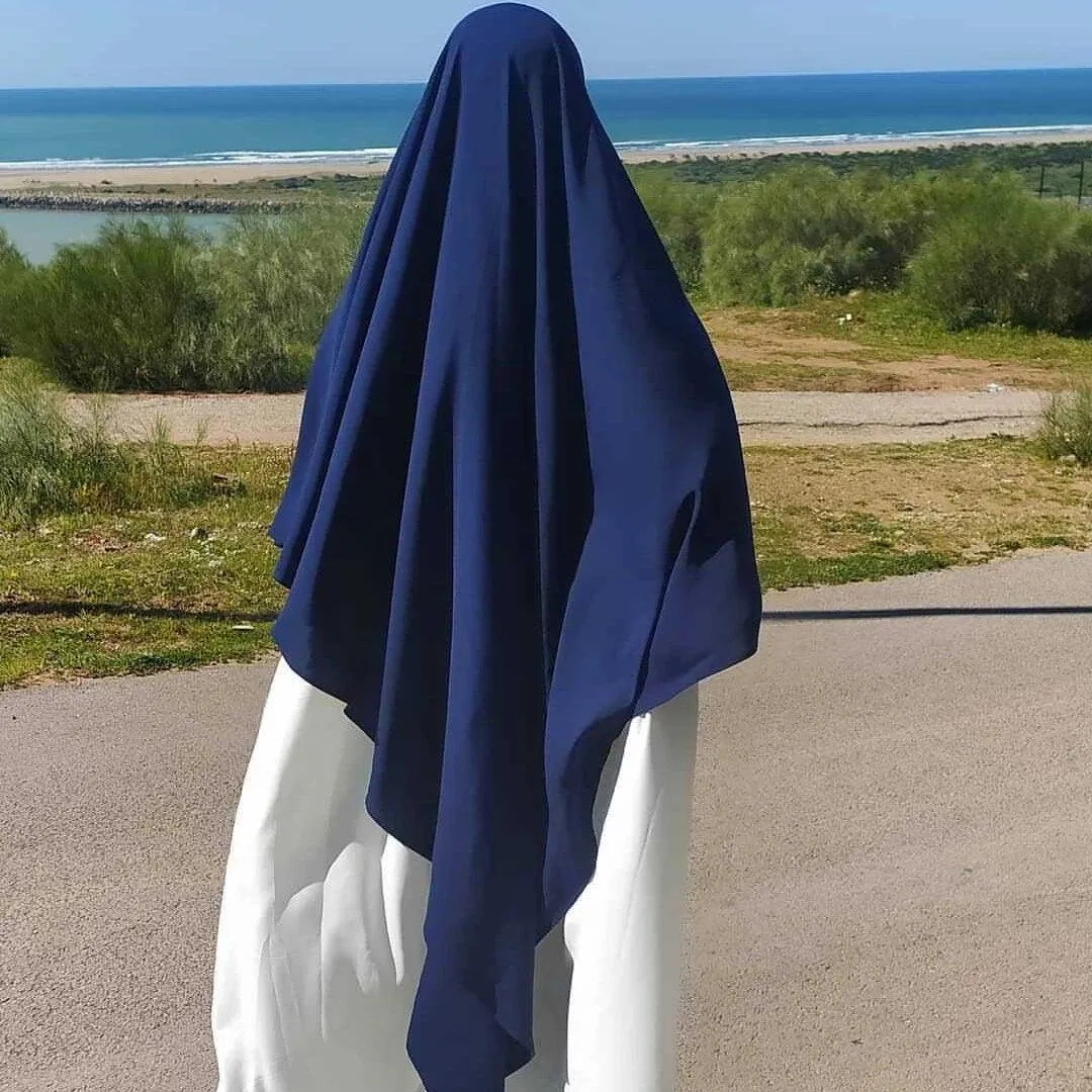 Ethnic Plain Long Khimar Muslim Veil | Hijab Abaya Prayer Jilbab for Ramadan & Eid | Islamic Headscarf Women