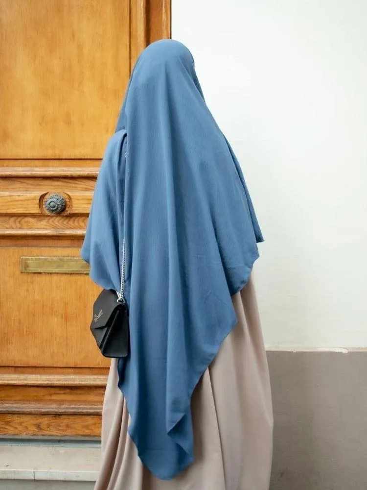 Ethnic Plain Long Khimar Muslim Veil | Hijab Abaya Prayer Jilbab for Ramadan & Eid | Islamic Headscarf Women