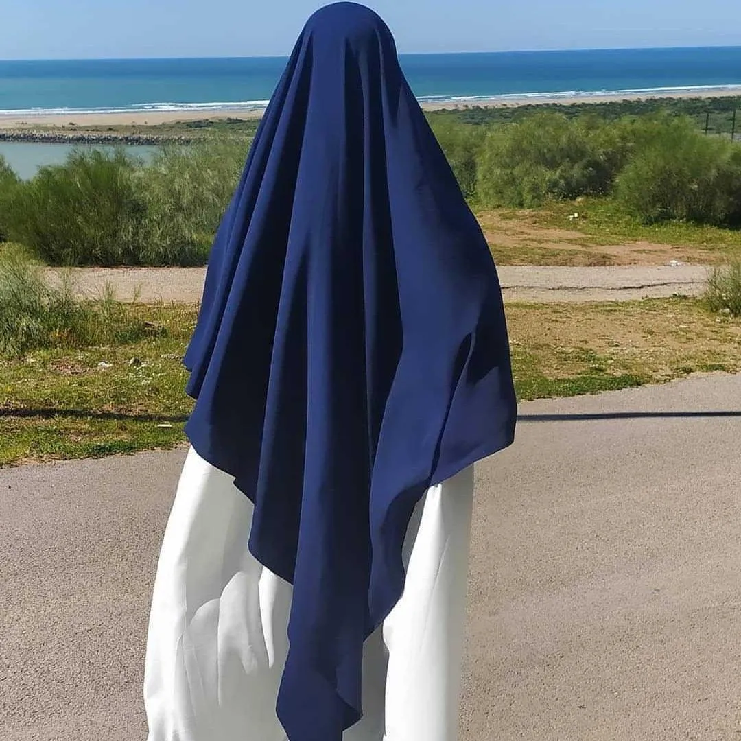Ethnic Plain Long Khimar Muslim Veil | Hijab Abaya Prayer Jilbab for Ramadan & Eid | Islamic Headscarf Women