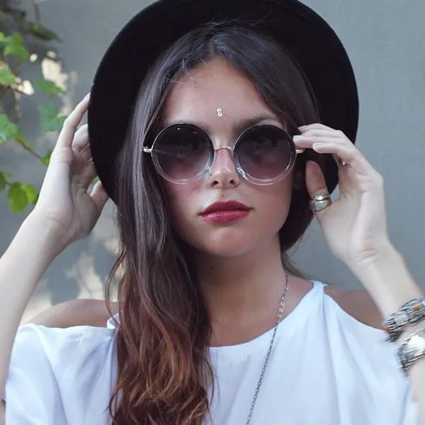 Famous Designer Fashion Color Fade Round Sunglasses 8699