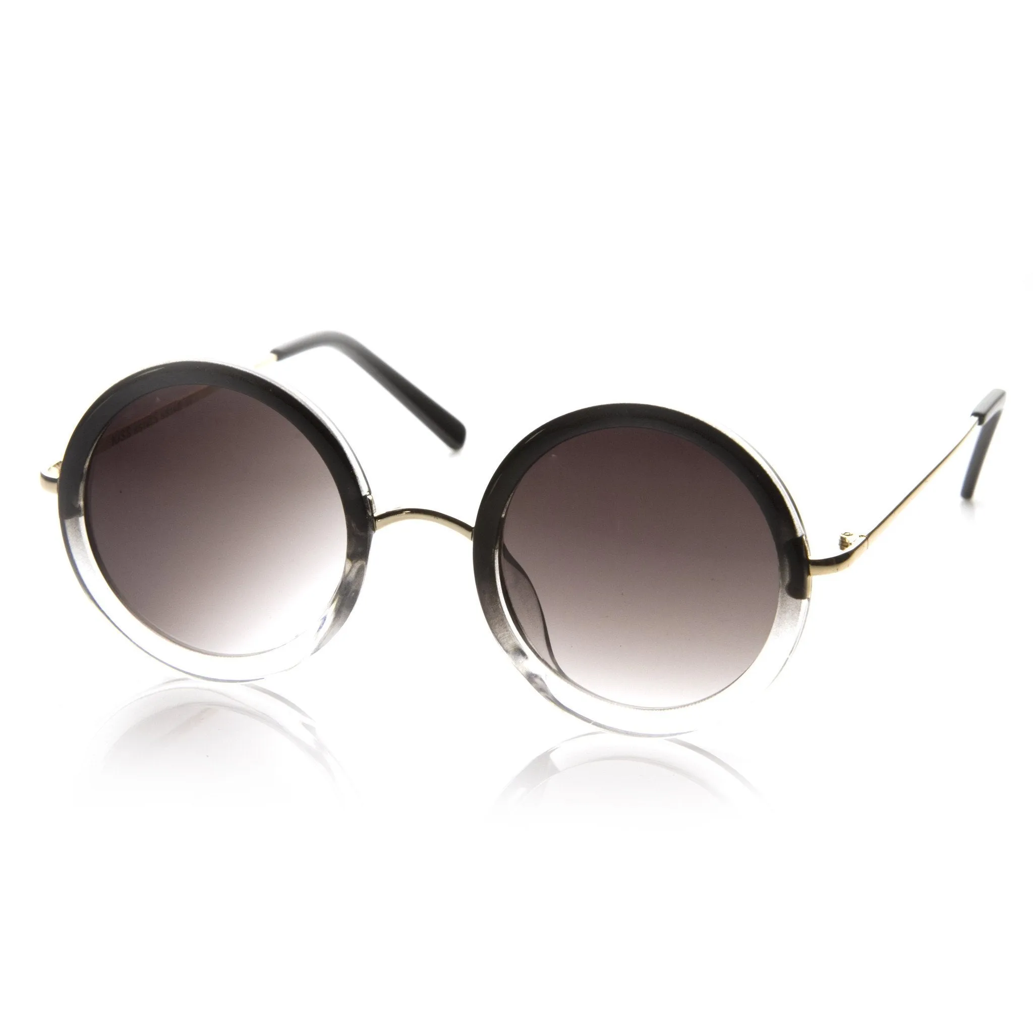 Famous Designer Fashion Color Fade Round Sunglasses 8699