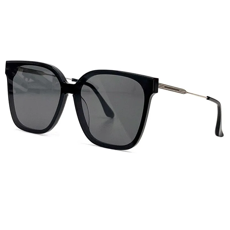 Fashion Sunglasses  Women High-End Ladies Summer Sun Protection Square Super Luxury Alloy Elegant Ladies Sun Protection Glasses