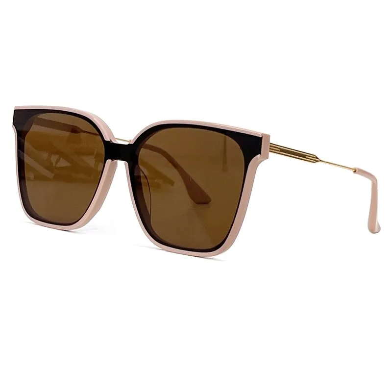 Fashion Sunglasses  Women High-End Ladies Summer Sun Protection Square Super Luxury Alloy Elegant Ladies Sun Protection Glasses