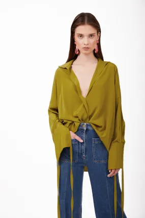 Faye Buttonless Silk Shirt