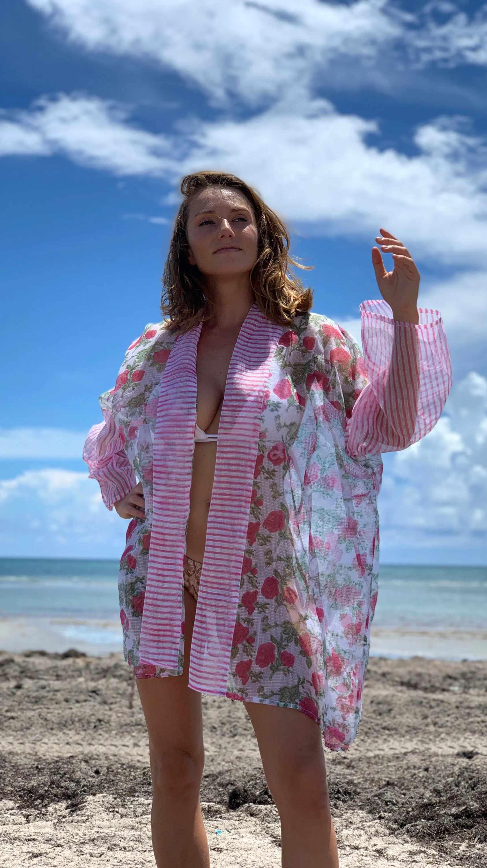 Featherweight Kimono | Love Rose | One Size