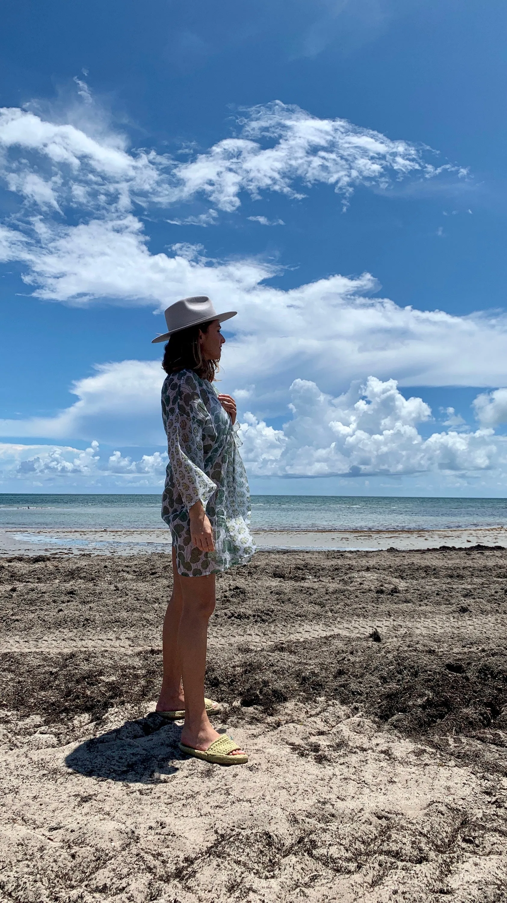 Featherweight Kimono | Sage Lotus | One Size