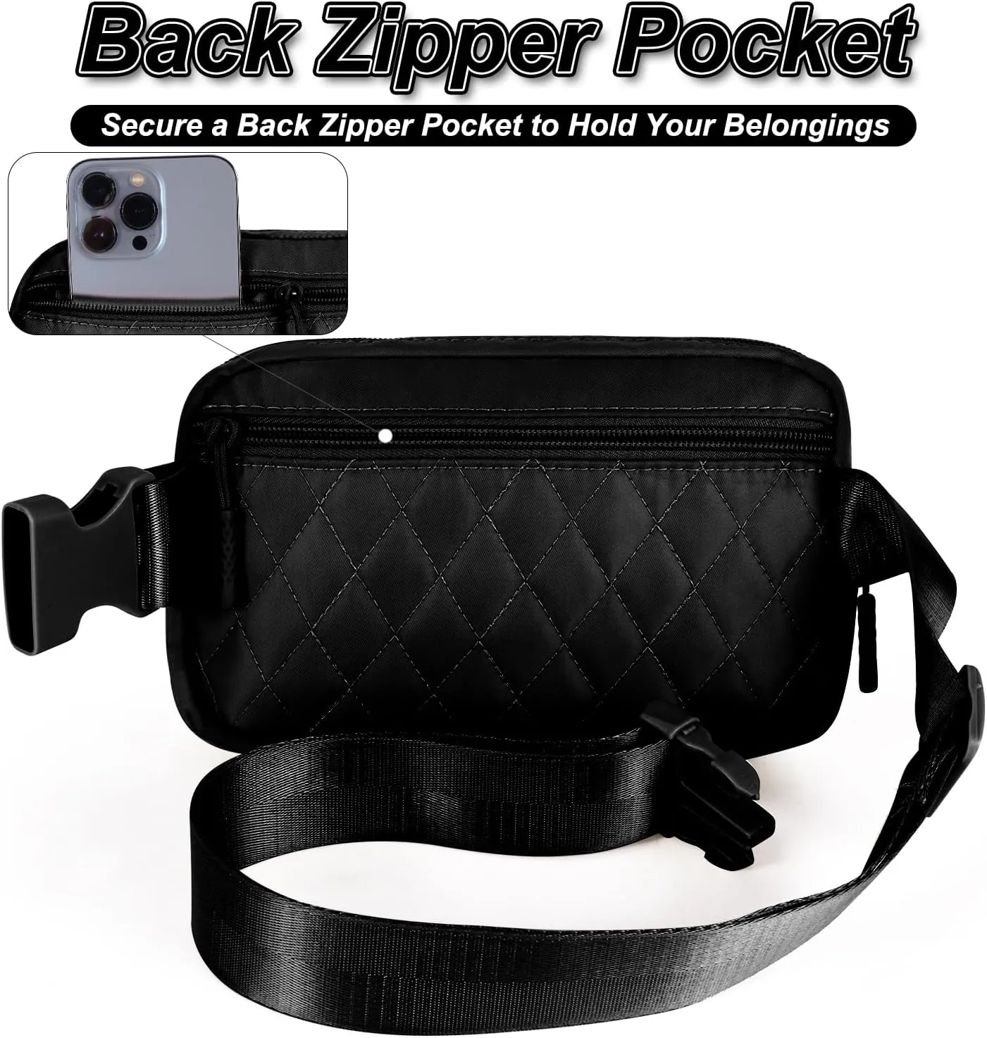 Gifts for Girls Teens - Birthday Gifts for Daughter Sister Niece Granddaughter Her,Teen Girl Travel Essentials,Crossbody Bag Belt Bags Cute Purse Fanny Pack Trendy Stuff - S,Black