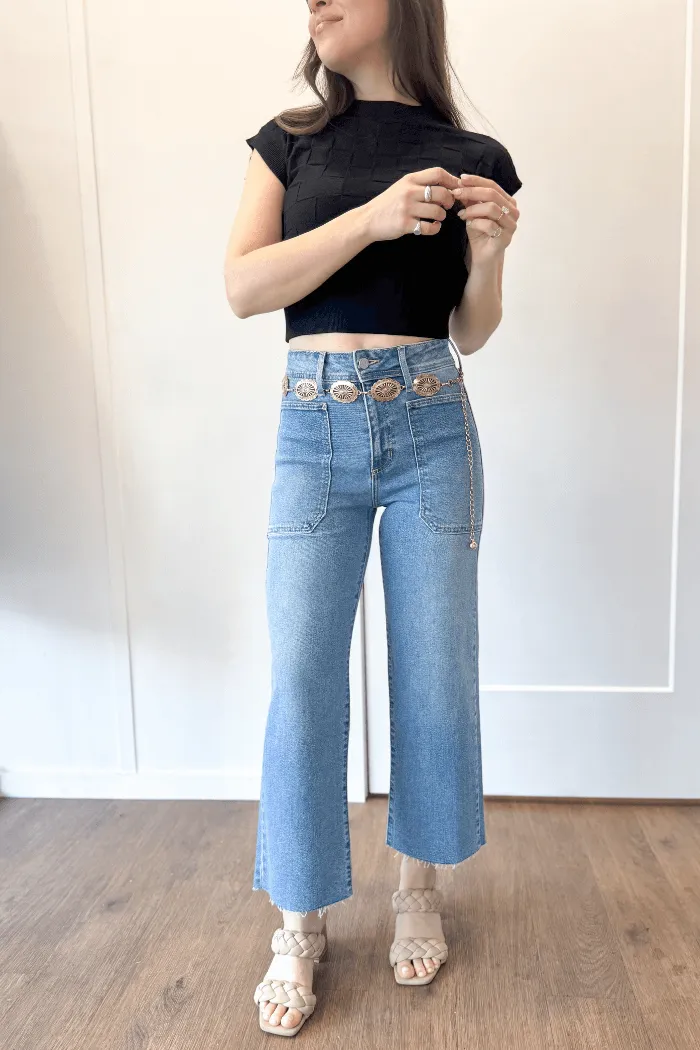 Gold Western Oval Chain Belt