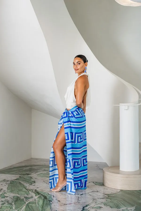 Greco Disco Sarong Blue Greco Key