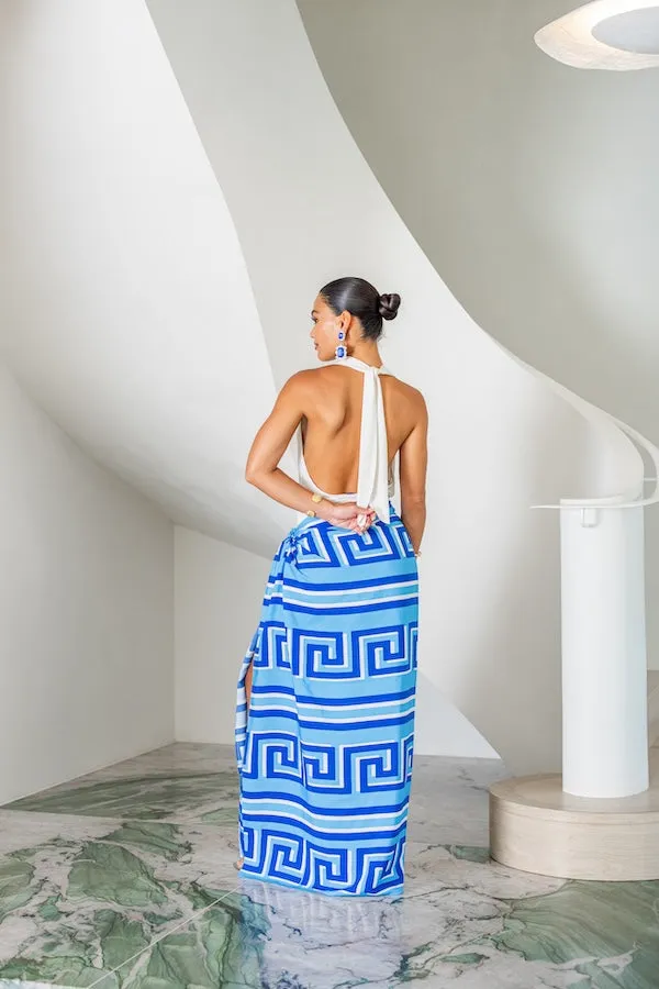 Greco Disco Sarong Blue Greco Key