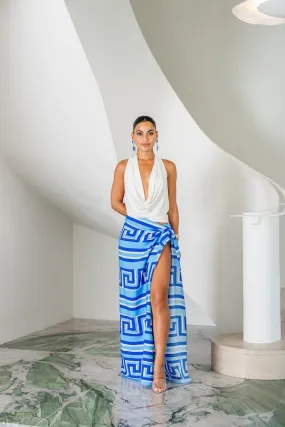 Greco Disco Sarong Blue Greco Key