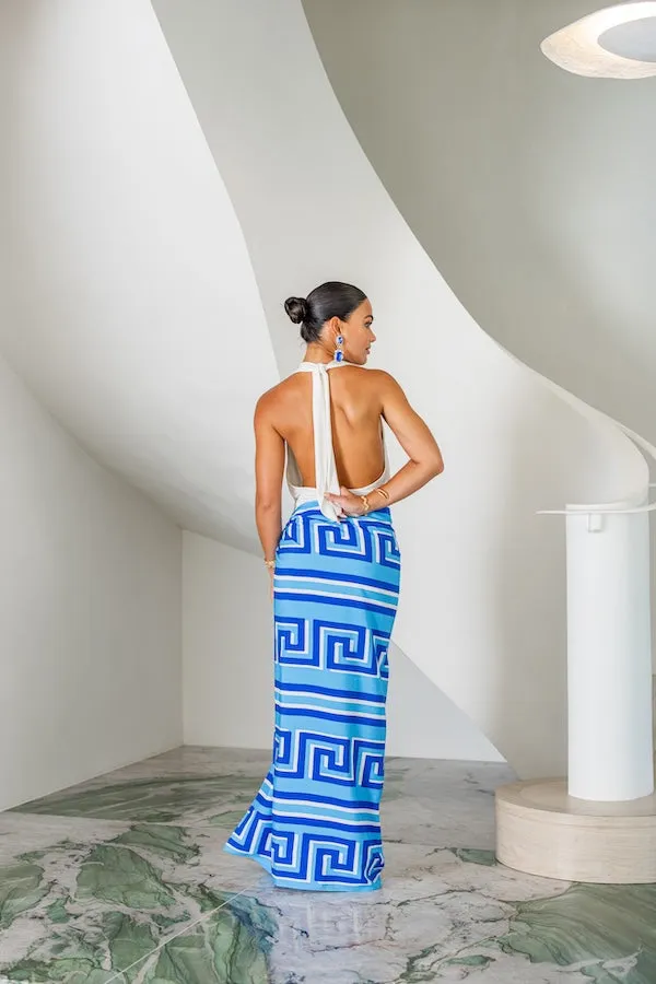 Greco Disco Sarong Blue Greco Key