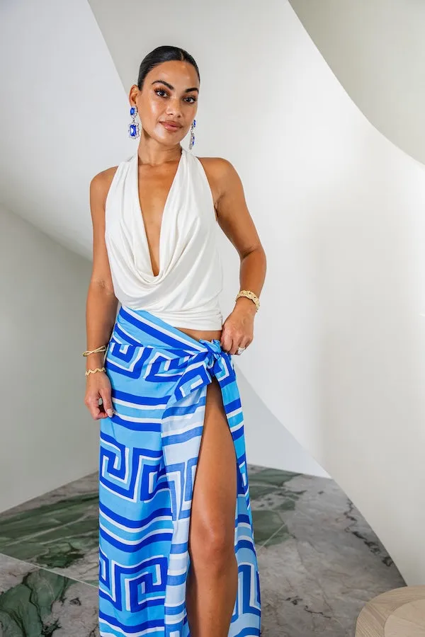 Greco Disco Sarong Blue Greco Key