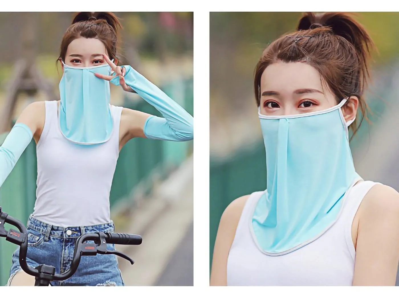 Ice Silk Sun Proof Face Mask Breathable Bandanna