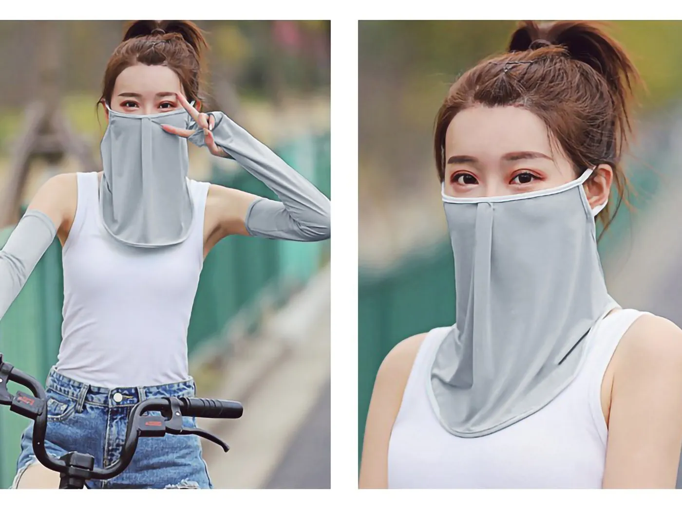 Ice Silk Sun Proof Face Mask Breathable Bandanna
