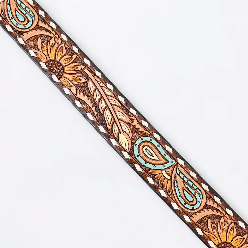 Joes Creek Hand Tooled Leather Belt